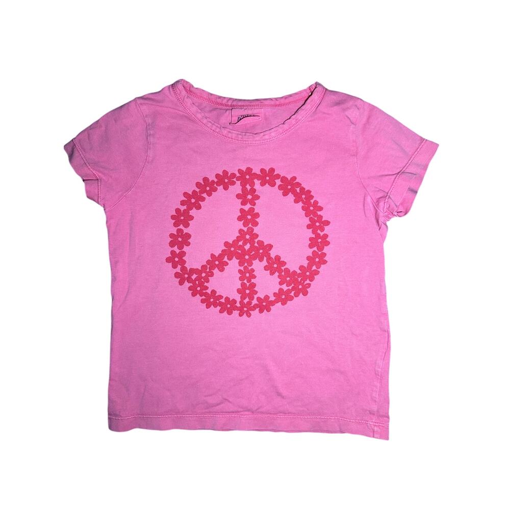 Mini Boden Kids Peace Sign Flower Tee size (4/5)